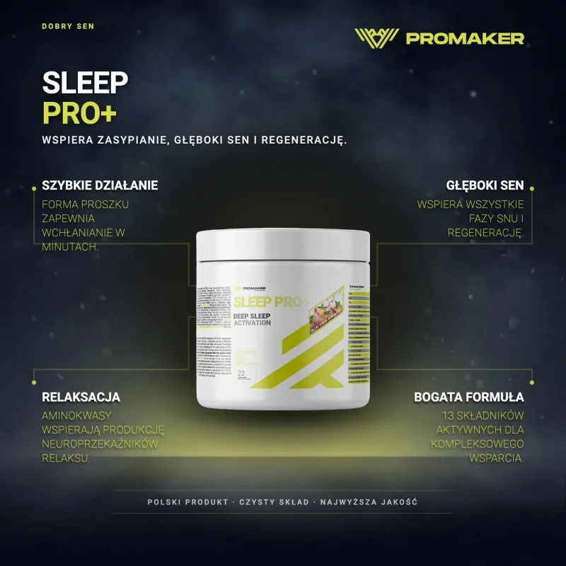 Promaker Sleep Pro+ 200g – key benefits and clean formula
