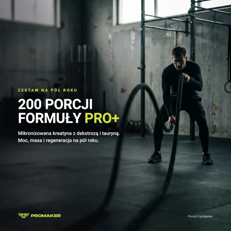 Zestaw Kreatyna Promaker Creatine Pro+ 2x500g – everyday supplement from a Polish manufacturer