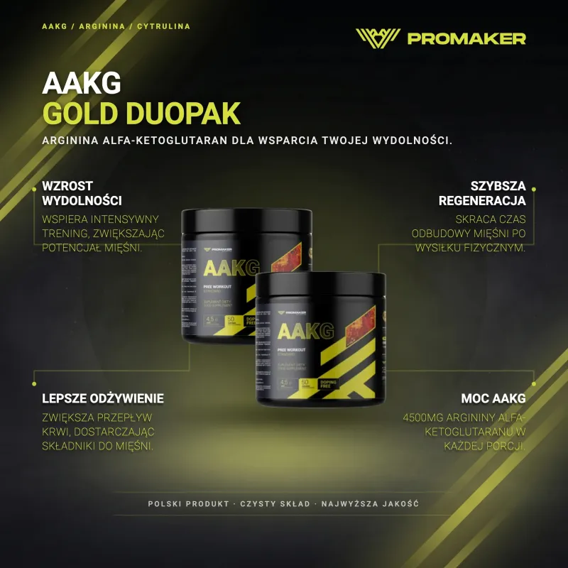 Wielopak 2x Promaker Gold AAKG 250g – key benefits and clean formula