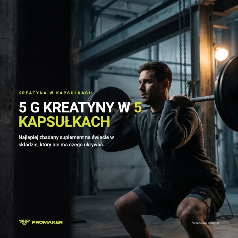 Promaker Creatine Monohydrate 400caps – everyday supplement from a Polish manufacturer