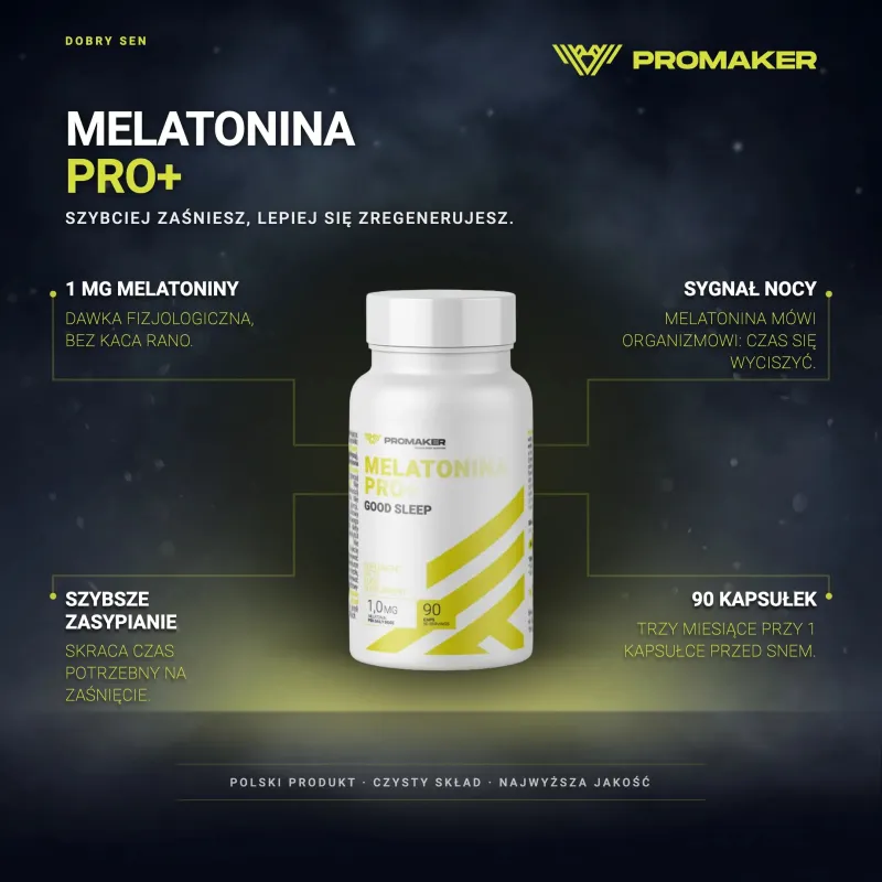 Dobry Sen Promaker Melatonina PRO+ 90kaps – ключевые преимущества и чистый состав