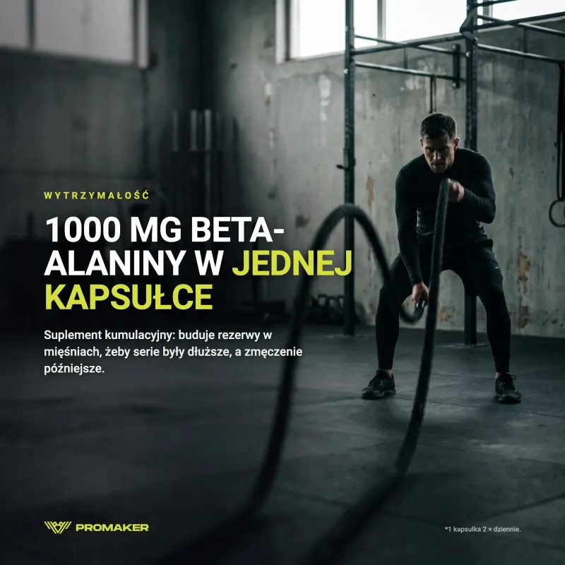 Aminokwasy Beta Alanina Promaker Beta-Alanine 90kaps – suplement w codziennym użyciu