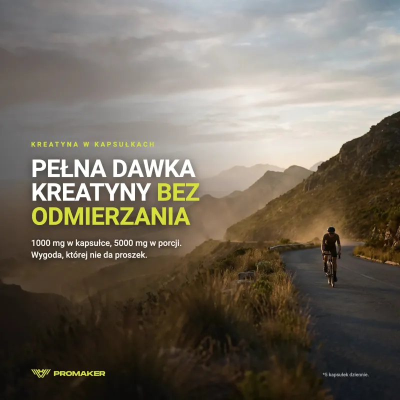 Kreatyna Promaker Creatine Monohydrat 140 caps – suplement w codziennym użyciu