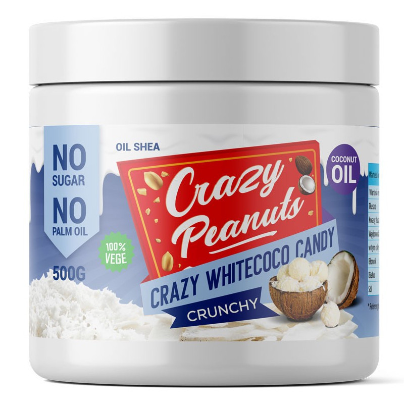 Krem dietetyczny Promaker Crazy Peanuts Crazy 500g Whitecoco Candy Crunchy