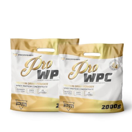 Zestaw Odżywka białkowa Promaker PRO WPC 2kg x2
