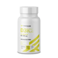 ВИТАМИНЫ PRO PRO D3+K2 90 КАПСУЛ