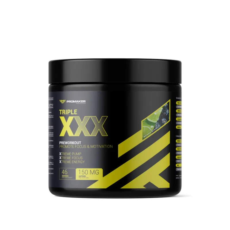 Suplement Przedtreningowy Wieloskładnikowy Promaker Triple XXX 300g Suplement Przedtreningowy Wieloskładnikowy Promaker Triple XXX 300g
